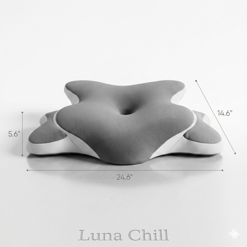 The Luna™ Cervical Memory Foam Neck Pillow Orthopedic Neck Back Support Anti Snore